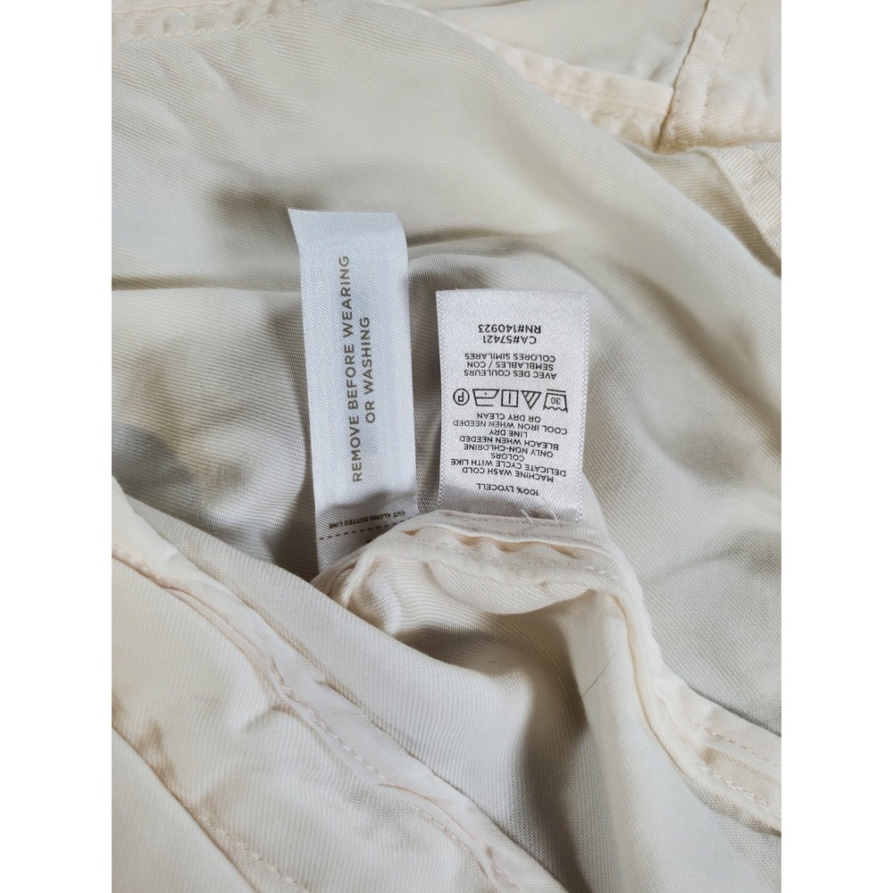 LOFT Women Ivory Utility Field Jacket NWT Size L Cream Cargo Cinched Waist Soft - Picture 4 of 10